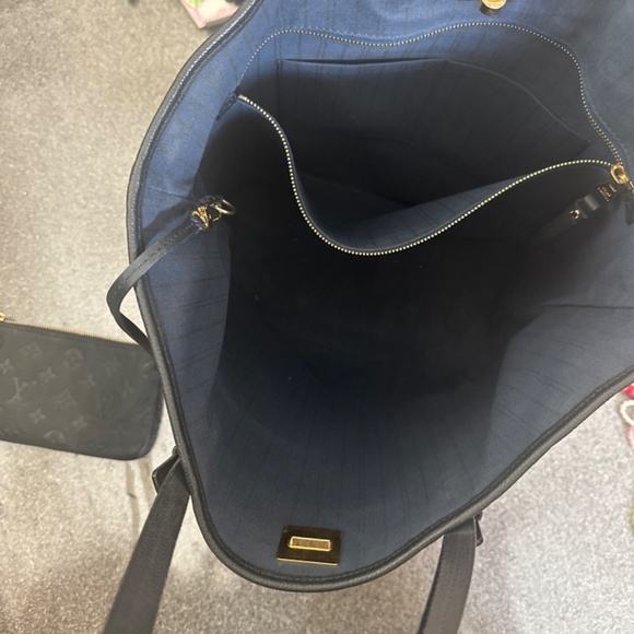 Louis Vuitton navy blue monogram Empreinte Citadine Tote - Picture 3 of 6